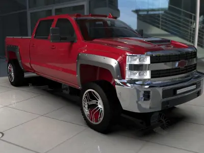 Chevrolet Silverado Truck 3d Model Low-poly 3D model