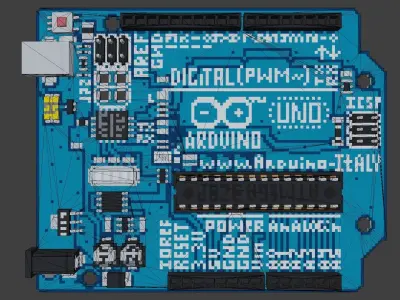 Voxel Arduino Uno R3 MagicaVoxel Low-poly 3D model