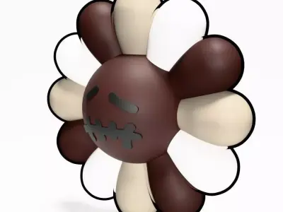 Travis Scott x Takashi Murakami Flower toy 3D print model