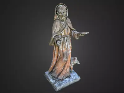 Saint Antonius - Anthony the Great - Statue 3D model