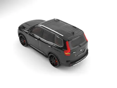 luxury  suv car Low-poly 3D model