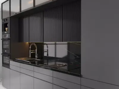 Kitchen 014 Low-poly 3D model
