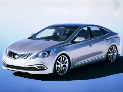 Hyundai Azera 2019 Low-poly 3D model