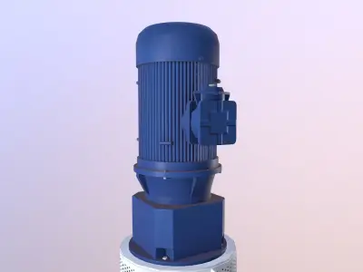 Motor Pump Low-poly 3D model