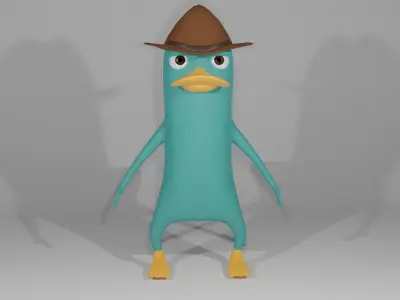 Perry The Platypus Low-poly 3D model