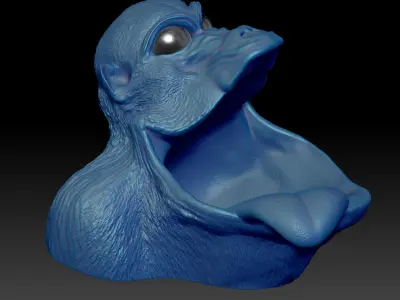 Monkey- Fantasy  with Tongue - STL 3D Print Model Thread Eater 3D print model