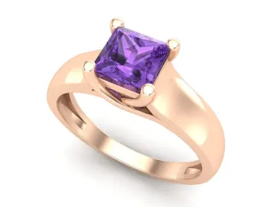 AV 687 Solitaire Diamond Engagement Ring 3D print model
