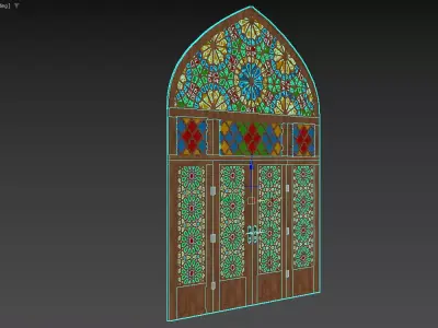 persain classic door - Nasir al-Mulk Mosque door   3D model