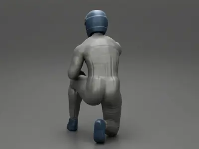 Racing driver sitting 3D print model