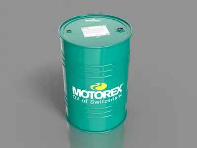 Realistic Motorex Barrel 3D Model Low-poly 3D model