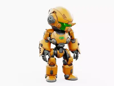 ROBO ZERO-M1  Rigged for Unreal Engine - Unity - MIXAMO 3D model