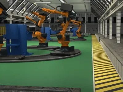 Workshop Automatic Manipulator Equipment  3D model