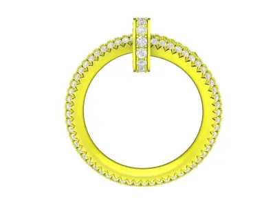 A7837 Diamond Nail Ring 3D print model