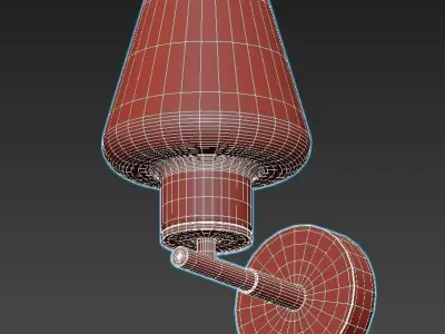 goreyn modern wall light with glass shade 3D model
