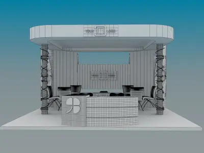 Booth Exhibition Stand a596h 3D model