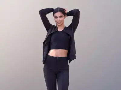 Myriam 10023 - Sport Girl Low-poly 3D model