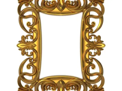 carved frame 3D model 20