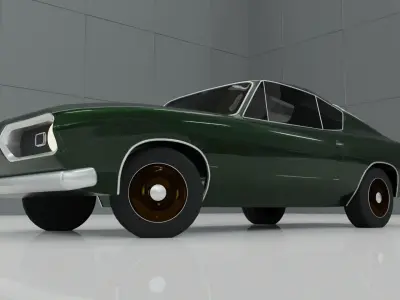 Car 1968 Plymouth baracuda 3D model