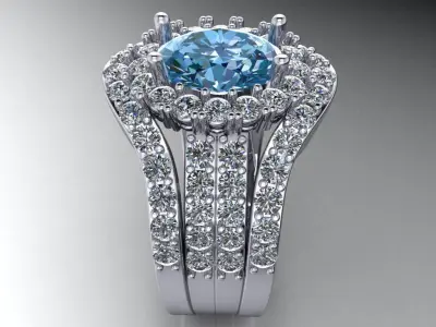 Oval Diamond Ring  533 3D print model