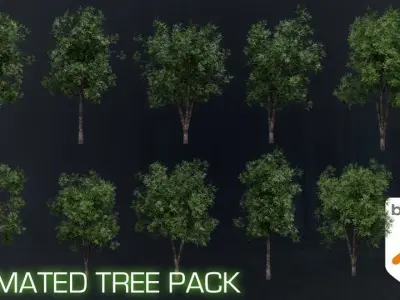 Blender 3 Massive Realistic Animated Tree Pack 3D model
