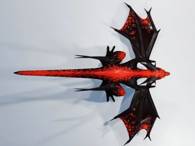 Lava Dragon Low-poly 3D model