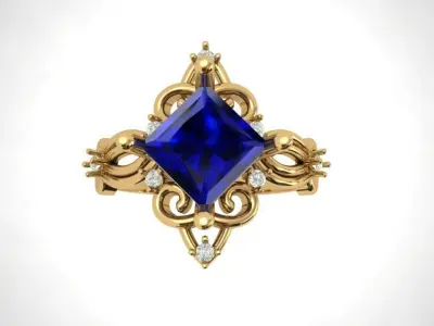 RING DIAMOND Free 3D print model purchase