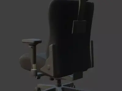Modern Black Leather Executive Office Chair High Detail 3D Model 3D model