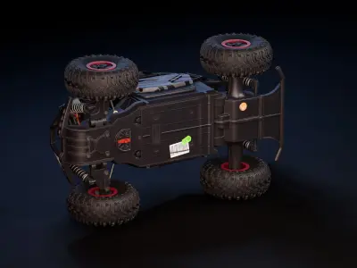 Remote Control Car Buggy - Clean Topo UVd 3D model