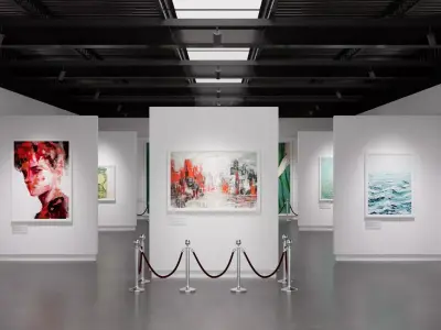 Art Gallery Contemporary 3D 3D model