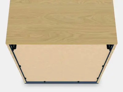 SKRUVBY Cabinet with doors Low-poly 3D model