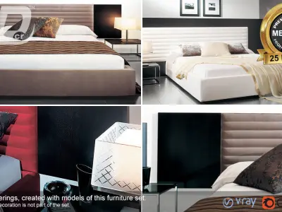 Mega Bed Set vol2 3D Model Pack