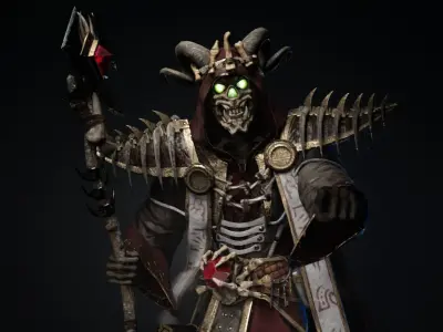 Undead Lich Low-poly 3D model