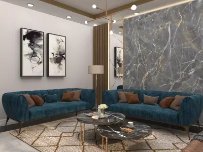 Modern Living Room 3D model