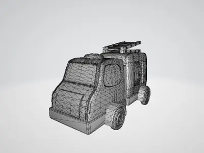 Cartoon Truck Low-poly 3D model order
