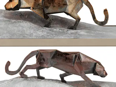  decorative tiger sculpture 3D model