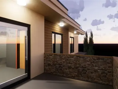 Modern Villa 3D model 13