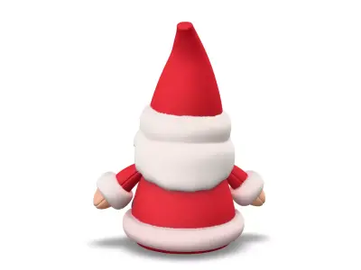 Santa Plush Figurine Low-poly 3D model