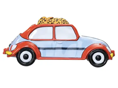 Ceramic Vase VW Beetle 3D model