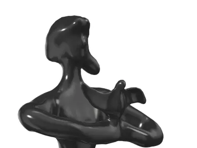 Woman sculpture PBR 3D model