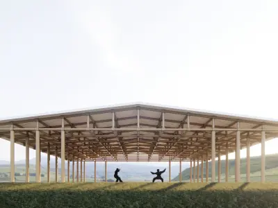 Paper structure Dojo - Shigeru Ban style 3D model