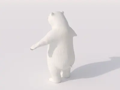 Baby Humanoid Polar Bear  3D model