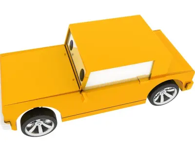 cartoon car rig model 3D model