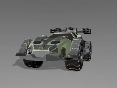 Road Rampage Car 3 Low-poly 3D model