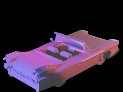 Cadillac convertible - convertible 3D print model