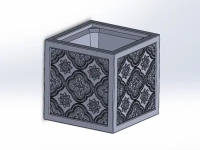 Begonia flower shape vase 3D print model