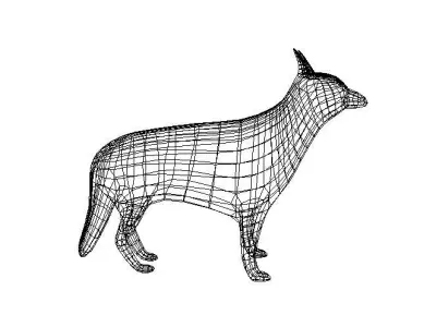 Low Poly Dog Low-poly 3D model