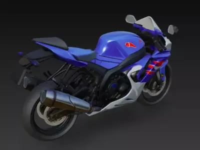 Suzuki sports bike 3d model 3D model