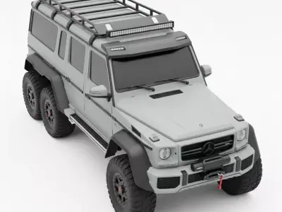 Heavy Duty 6x6 Off Road SUV Low-poly 3D model