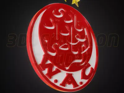 Wydad AC Casablanca logo - Cinematic - 3D print 3D model