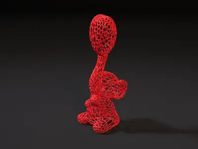 Elephant with a heart 3D print model